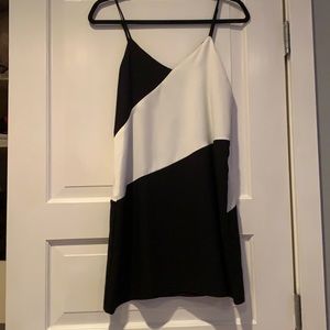 Stunning white and black mini dress